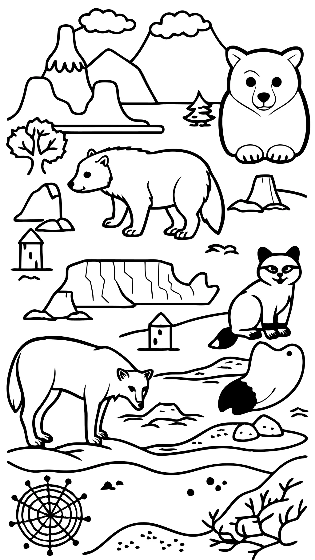 arctic animal coloring pages